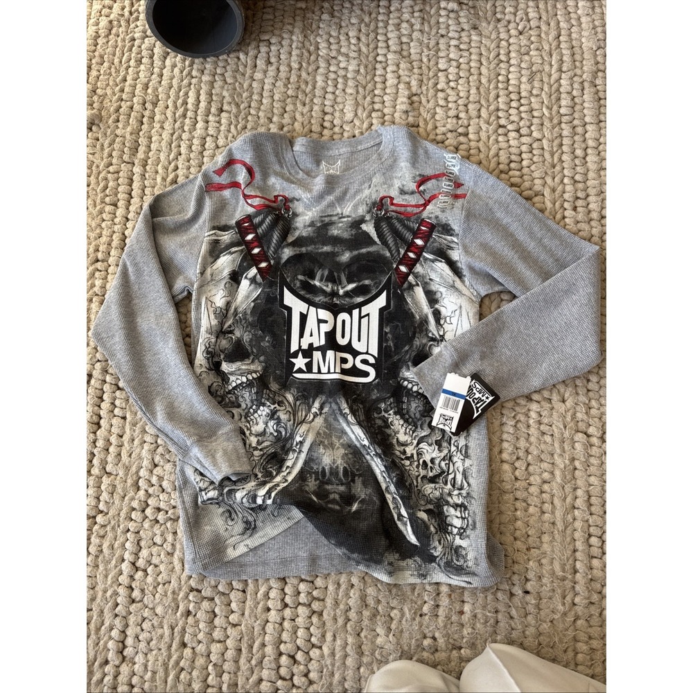 Y2K Vintage Tap Out Gray Pullover Men's XL NWT